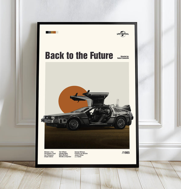 Back to the Future Movie Poster, Sci-Fi Minimalist Art, Retro Print, Wall Art 4440350008
