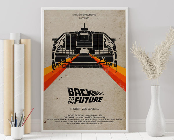Back to the Future Poster - Robert Zemeckis - Minimalist Movie Poster - Vintage Retro Art Print - Custom Poster - Wall Art Print, Home Decor 1875042290