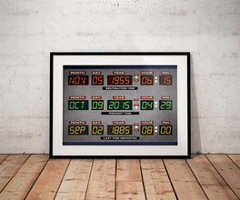 Back to the Future Poster Custom Personalized Time Circuits Retro Wall Art Home Decor Gift 1173107503