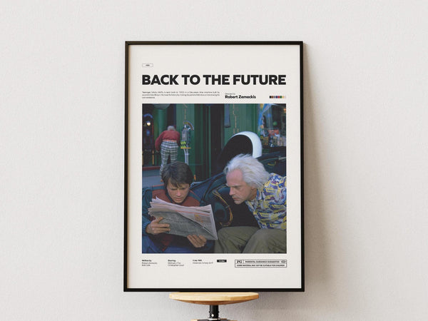 Back to the Future Poster, Michael J. Fox and Christopher Lloyd Poster, Back to the Future Print, Movie Poster Print, Cinema Wall Decor 4314376481
