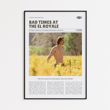 Bad Times at the El Royale, Drew Goddard, Retro Movie Poster, Custom Movie Poster Print 4421165357