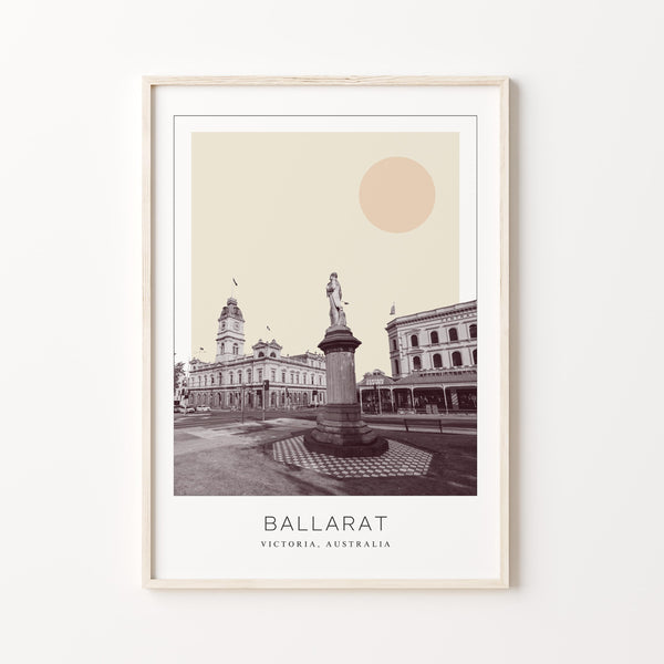 Ballarat Poster Print, Ballarat Travel Poster, Ballarat Minimalistic Wall Art, Ballarat, Victoria, Australia 1882437867