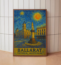 Ballarat Poster Print, Ballarat Travel Poster, Ballarat Van Gogh Style Wall Art, Ballarat, Victoria, Australia