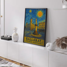 Ballarat Poster Print, Ballarat Travel Poster, Ballarat Van Gogh Style Wall Art, Ballarat, Victoria, Australia
