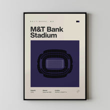 Baltimore Ravens Poster, M&T Bank Stadium Print, Mid Century Modern Football Poster, Sp-8IZ2ZE