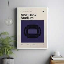 Baltimore Ravens Poster, M&T Bank Stadium Print, Mid Century Modern Football Poster, Sp-8IZ2ZE