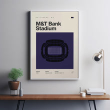 Baltimore Ravens Poster, M&T Bank Stadium Print, Mid Century Modern Football Poster, Sp-8IZ2ZE