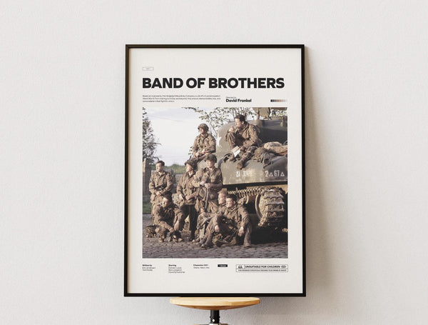 Band of Brothers Poster, World War II Themed Film Poster, Band of Brothers Print, American Army Wall Art, Cinematic Wall Decor 1880583116