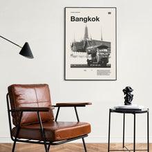 Bangkok Art Print  Bangkok Poster  Bangkok Wall Art  Mid Century Poster  Travel Print Art  Thailand 1576806578