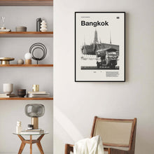Bangkok Art Print  Bangkok Poster  Bangkok Wall Art  Mid Century Poster  Travel Print Art  Thailand 1576806578