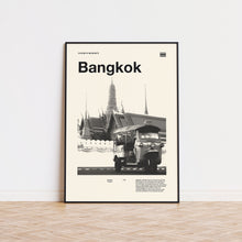 Bangkok Art Print  Bangkok Poster  Bangkok Wall Art  Mid Century Poster  Travel Print Art  Thailand 1576806578