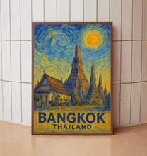 Bangkok Poster Print, Bangkok Travel Poster,1 Bangkok Van Gogh Style Wall Art, Bangkok, Thailand