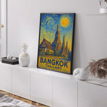 Bangkok Poster Print, Bangkok Travel Poster,1 Bangkok Van Gogh Style Wall Art, Bangkok, Thailand