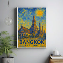 Bangkok Poster Print, Bangkok Travel Poster,1 Bangkok Van Gogh Style Wall Art, Bangkok, Thailand
