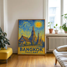 Bangkok Poster Print, Bangkok Travel Poster,1 Bangkok Van Gogh Style Wall Art, Bangkok, Thailand