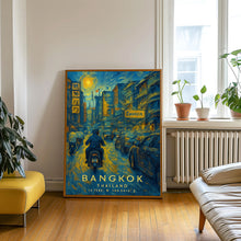 Bangkok Street Travel Print, Bangkok Poster, Unique Wallart Decor, Bangkok Temples, Bangkok Black and White Coordinates Home Decor, Thailand