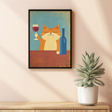 Bar Cart Decor, Martini Print, Cat Poster, Retro Kitchen Decor, Mid Century Modern Decor1