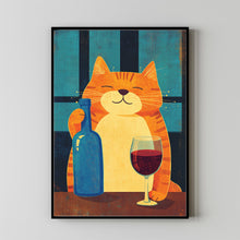 Bar Cart Decor, Martini Print, Cat Poster, Retro Kitchen Decor, Mid Century Modern Decor 2