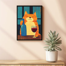 Bar Cart Decor, Martini Print, Cat Poster, Retro Kitchen Decor, Mid Century Modern Decor 2