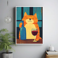 Bar Cart Decor, Martini Print, Cat Poster, Retro Kitchen Decor, Mid Century Modern Decor 2