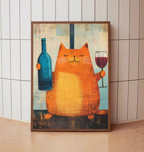 Bar Cart Decor, Martini Print, Cat Poster, Retro Kitchen Decor, Mid Century Modern Decor 2