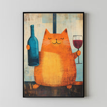 Bar Cart Decor, Martini Print, Cat Poster, Retro Kitchen Decor, Mid Century Modern Decor 2