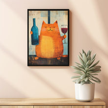 Bar Cart Decor, Martini Print, Cat Poster, Retro Kitchen Decor, Mid Century Modern Decor 2