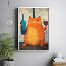 Bar Cart Decor, Martini Print, Cat Poster, Retro Kitchen Decor, Mid Century Modern Decor 2