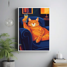 Bar Cart Decor, Martini Print, Cat Poster, Retro Kitchen Decor, Mid Century Modern Decor 3