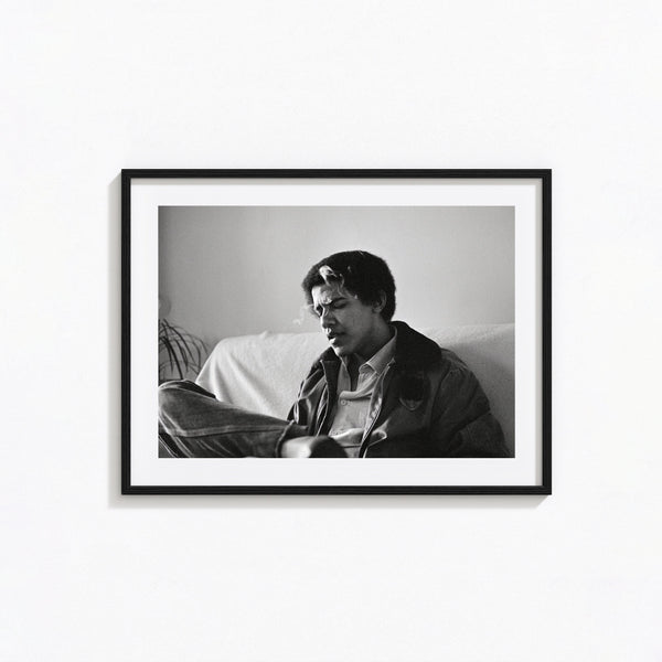 Barack Obama Smoke Print, Young Barack Obama Black and White Wall Art, Vintage Print, Photography Prints, Museum Quality Photo Art Print 1606605370