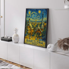 Barcelona City Travel Print, Barcelona Spain Travel Poster Print, Barcelona City Wall Art, Barcelona Spain Travel Wall Decor