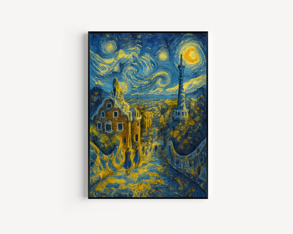 Barcelona Travel Poster Print, Spain Wall Art, Illustration Artwork, Home & Office Decor, Unique Gift Idea