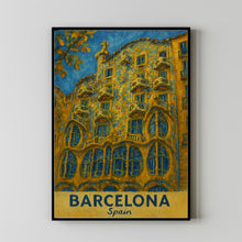 Barcelona Travel Print Wall Art, Barcelona - Spain City Print, Barcelona Travel Gift, Barcelona City Poster, Van Gogh style Travel Gift