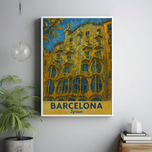 Barcelona Travel Print Wall Art, Barcelona - Spain City Print, Barcelona Travel Gift, Barcelona City Poster, Van Gogh style Travel Gift