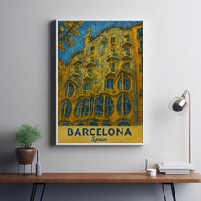 Barcelona Travel Print Wall Art, Barcelona - Spain City Print, Barcelona Travel Gift, Barcelona City Poster, Van Gogh style Travel Gift