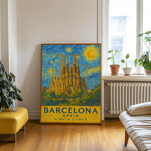 Barcelona Travel Print, Barcelona Poster, Unique Wallart Decor, La Sagrada Familia, Barcelona Black and White Coordinates Home Decor