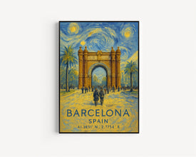 Barcelona Travel Print, Barcelona Poster, Unique Wallart Decor, La Sagrada Familia, Barcelona Black and White Coordinates Home Decor1