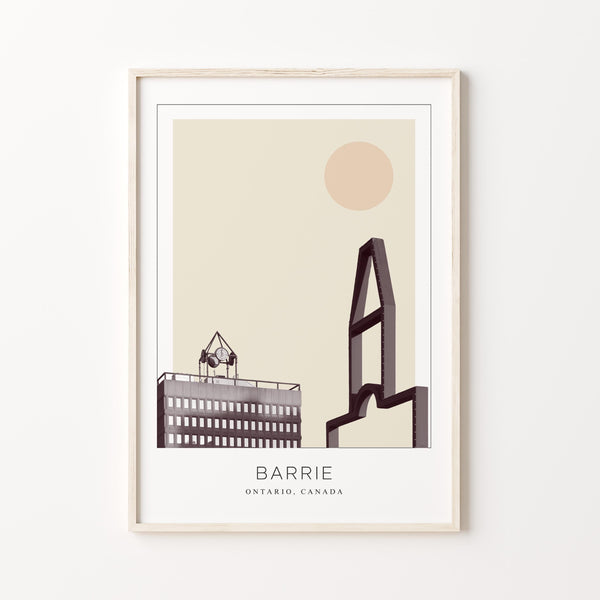 Barrie Poster Print, Barrie Travel Poster, Barrie Minimalistic Wall Art, Barrie, Ontario, Canada 1882437475