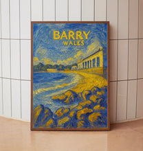 Barry Wales Travel Poster, Vale of Glamorgan, Cardiff, Welsh Art, Seaside, Beach, Vintage Travel Print, Barry Island Pleasure Park, Framed