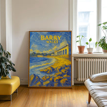 Barry Wales Travel Poster, Vale of Glamorgan, Cardiff, Welsh Art, Seaside, Beach, Vintage Travel Print, Barry Island Pleasure Park, Framed