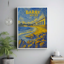 Barry Wales Travel Poster, Vale of Glamorgan, Cardiff, Welsh Art, Seaside, Beach, Vintage Travel Print, Barry Island Pleasure Park, Framed