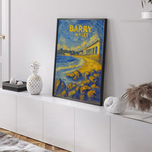 Barry Wales Travel Poster, Vale of Glamorgan, Cardiff, Welsh Art, Seaside, Beach, Vintage Travel Print, Barry Island Pleasure Park, Framed