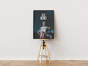 Basic Instinct Poster, Retro Vintage Poster, Movie Poster, Sharon Stone, Michael Douglas, Catherine Tramell, Gift Idea, Gift for Him, Art 1879486822