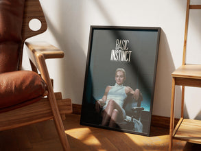 Basic Instinct Poster, Retro Vintage Poster, Movie Poster, Sharon Stone, Michael Douglas, Catherine Tramell, Gift Idea, Gift for Him, Art 1879486822