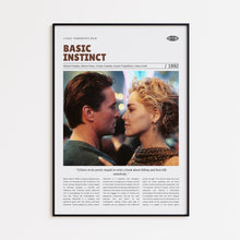 Basic Instinct, Paul Verhoeven, Retro Movie Poster, Custom Movie Poster Print 4421166229