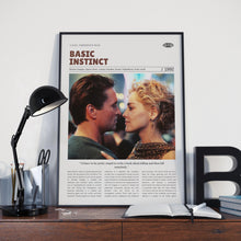 Basic Instinct, Paul Verhoeven, Retro Movie Poster, Custom Movie Poster Print 4421166229
