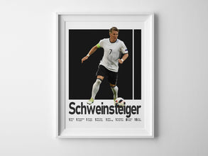 Bastian Schweinsteiger Poster, German Soccer Legend Art Sport Poster 1579657952