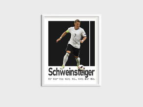 Bastian Schweinsteiger Poster, German Soccer Legend Art Sport Poster 1579657952