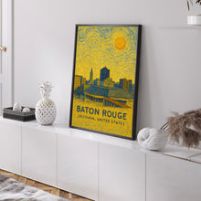 Baton Rouge Poster Print, Baton Rouge Travel Poster, Baton Rouge Van Gogh Style Wall Art, Baton Rouge, Louisiana, United States