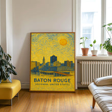 Baton Rouge Poster Print, Baton Rouge Travel Poster, Baton Rouge Van Gogh Style Wall Art, Baton Rouge, Louisiana, United States
